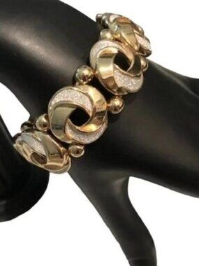 Silver & Gold Tone Statement Bracelet